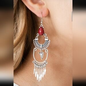 Progressively Pioneer - Red Earrings